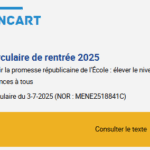 Circulaire de rentrée 2025